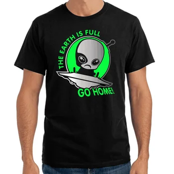Žemė Yra Pilna - Go Home! | UFO | Svetimų | | Įdomus | S-3XL T-Shirt vyrams/Boy Marškinėliai Aukštos Kokybės Asmenybė